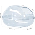 Miniatyrbild 4 av 4: Hamster Sandbad Behållare Transparent Hamster Dammbad Kit Dvärgtoalett Set Bur Tillbehör för Små Djur, Gerbil (Blå, Medium)
