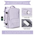 Miniatyrbild 2 av 5: Vattentät Lätt Reseryggsäckar Stor Kapacitet Kvinnors Multifunktionell Resväska USB-Laddning Kvinna Flygbagage Dark grey 43x30x20cm