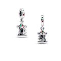 Miniatyrbillede 3 af 4: PANDORA Karrusel Vedhæng med Emalje, Julestemning, DIY Perler, Fødselsdagsgave, Mors Dags Gave