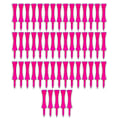 Miniatyrbilde 1 av 5: 50 stk. Golf-tees Nedtrinns Plast Ubrytelig Gjenbrukbar Bulk Profesjonell Høyde 38mm Pink