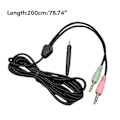 Miniatyrbilde 5 av 5: UNP PC-kabel for Game One, PC 373D, GSP350 Headset Forlenget og Pålitelig Ledning