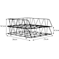 Miniatyrbilde 2 av 5: 2-nivå A4 Metallstativ Stablet Kontor Skrivebord Opprydding Filholder Magasin Oppbevaring Papirarrangør Black Style 2