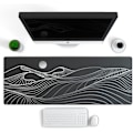 Miniatyrbillede 2 af 7: Stor Gaming Mousepad med Syet Kant, Minimalistisk Bjerg Desk Mat, Udvidet Mousepad med Anti-Slip Bund