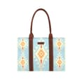 Wrangler Tote Taske Western Tasker til Kvinder Skuldertaske Boho Aztec Håndtasker NY Blue L