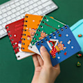 Miniatyrbillede 5 af 8: 4 stk. Små Jule-Notesbøger Dobbelt-Spiral Notebook Lomme Skriveblok til Børn Voksne Skrivning