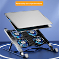 Miniatyrbillede 8 af 8: Laptop Kølestativ, Foldbar Lydløs Laptop Stativ, Bærbar Lydløs Laptop Køleventilator Stativ USB Opladningspladser Køleventilator til Tablet Laptops Two fans