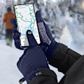 Miniatyrbilde 4 av 5: Vanntette hansker for menn og kvinner, varme vinterhansker med sensitive fingertupper Blue S