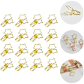 Miniatyrbilde 5 av 8: Klips Merktavle Bordholdere Metall Fil Klesklyper Festesystem Papir Tommel Vindtett Bilde Stativ Bordnummer Stativ Foldback Kontormapper Golden