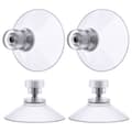 50 mm transparenta inskruvningsbara sugproppar - 4-pack med räfflad mutter, stark PVC-fästning