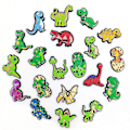 Miniatyrbilde 3 av 5: 20 stk Dinosaur-tema Crocs sko-pynt for DIY clog-sandaler dekorasjon skotilbehør sett gaver