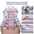 Miniatyrbild 5 av 5: Vattentät Lätt Reseryggsäckar Stor Kapacitet Kvinnors Multifunktionell Resväska USB-Laddning Kvinna Flygbagage Beige 43x30x20cm