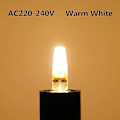 Miniatyrbillede 2 af 5: G4 LED 220v 3w 2700k Varmt Hvidt 160lm, Silikonlamper Erstatter Traditionelle 30w Halogenlamper, Pakke Med 5 Enheder