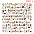 Pikkukuva 1 / 5: Eläin Kukkia Sekalaiset Sähkölasihelmi-riipukset DIY Rannekoru Korut D: 150Pcs