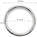 Miniatyrbillede 2 af 5: Metalringe 2 Tommer Til Planteophæng Stål Sølvringe Metal Aros De Metal Para Macrame 10 Pak 60mm Små Metal O-ringe