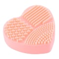Miniatyrbillede 6 af 7: Farverig Hjerteformet Rengøringsværktøj til Makeupbørster - Pink Pink