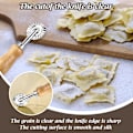 Miniatyrbillede 6 af 7: Pasta Cutter Hjul Pizza Cutter Hjul med Træhåndtag Hjul Ravioli Cutter Hjul med Rulle Alloy Noodle Making Cutter til Hjemmekøkken S
