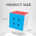 Miniatyrbillede 3 af 3: Speed Cube 3x3x3, No Sticker Cube Puslespil i fuld størrelse 56mm