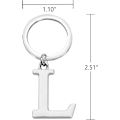 Miniatyrbillede 2 af 3: Nøglering Bogstav - Initial Alfabetet Nøglering Charm Bogstav L
