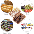 Miniatyrbild 3 av 5: Vävda korgar, set om 3 polykorgar för brödförvaring i polykorgar för mat, frukt, grönsaker, servering, restaurang, hemmakök Brown