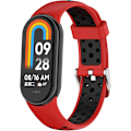 Pikkukuva 1 / 7: Älykellohihna Xiaomi Mi Band 8:lle yhteensopiva, silikoninen ranneke, vaihtohihna rannekkeelle, rannekkeen lenkki lisävarusteet red black