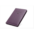Miniatyrbillede 5 af 6: Læder Rejse Tegnebog Pas Holder Cover Blokering, Læder Kort Etui, Rejse Dokument Organizer Case Purple