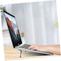 Miniatyrbild 3 av 8: 4 st dator metall kylplatta fäste laptop dator laptop litet stöd rack laptop hållare hopfällbar laptop kylställ dator rack bärbar