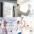 Miniatyrbillede 4 af 5: Whiteboard Tusser - 8 Farver Magnetiske Whiteboard Tusser og Viskesæt - Fin Spids Whiteboard Tusser til Glatte Overflader