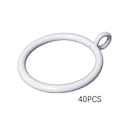 Miniatyrbillede 2 af 5: 38 mm metalgardinringe med øje til køkken og soveværelse 40pcs Milky White