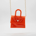 Miniatyrbilde 3 av 5: Damer Skuldervesker - Søte Quiltede Lærvesker - Små Håndvesker - Tote Messenger Vesker - Satchel for Tenåringsjenter Orange