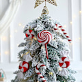 Miniatyrbillede 3 af 5: 1 stk. Julehængende Slikkugler Rød Hvid Slikkepind Vedhæng Hjemmefest Juletræsdekorationer Jul Navidad Nytår 2024 4