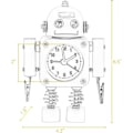 Miniatyrbild 5 av 5: Väckarklocka i rostfritt stål robot - Väckarklocka med blinkande ögon och handklämma Yellow