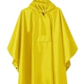 Miniatyrbild 3 av 5: Regnkappa 3 i 1 Regnponcho Multifunktionell Regnrock Poncho Regnponcho Vuxen Vattentät Återanvändbar Yellow
