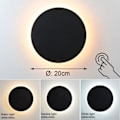 Miniatyrbillede 2 af 5: LED væglampe indendørs med touch-kontakt 3 farvetemperaturer justerbar væglampe moderne soveværelse læselampe sengelampe trappeopgang korridor Black