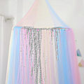 Miniatyrbillede 5 af 5: Sengehimmel med lys Sengehimmelgardiner til piger Toddler Sengehimmel til piger tao Rainbow