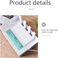 Miniatyrbilde 4 av 6: Dobbeltlags Wifi-ruter oppbevaringsboks skrivebord kontakt ledning organizer boks dekoder element skjult finish boks