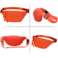 Miniatyrbild 7 av 7: Lång Hållare Midjeväska Fanny Pack för Kvinnor Män Mode Midjeväska Bumbag Cross Body Justerbar Reseväska Stora Fickor för Löpning Orange