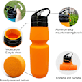 Miniatyrbillede 4 af 4: Drikkemunk No Odor Silikon Foldbar Vandkop Bærbar Praktisk Orange