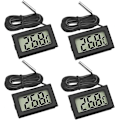 Miniatyrbilde 1 av 5: Mini Digitalt LCD Termometer Temperatur med Temperaturprobe Sensor Tester for Kjøleskap Frysere Akvarium (4X Svart)