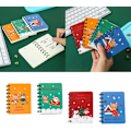 Miniatyrbillede 2 af 8: 4 stk. Små Jule-Notesbøger Dobbelt-Spiral Notebook Lomme Skriveblok til Børn Voksne Skrivning