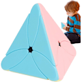 Miniatyrbilde 3 av 6: Pyramid Speed Cube - ABS Material Pyraminx Stickerless | Oppmuntre til læring Magic Cube | Flytende rotasjon Puslespill Twist | Visuell glede Puslespill Cube leketøy maple leaf