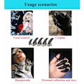Miniatyrbild 4 av 4: 5 st Halloween Fingerklornaglar - Gotisk Punk Rhinestone Naglar