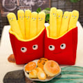 Miniatyrbild 3 av 7: Gosedjur, tecknad pizza pommes frites design soffkudde stoppad plyschdocka A 30cm
