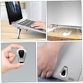 Miniatyrbillede 2 af 8: 4 stk. Computer Metal Køleplade Beslag Laptop Computer Bærbar Lille Støtte Stativ Laptop Holder Foldbar Laptop Kølestativ Computer Stativ Bærbar