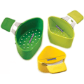 Miniatyrbild 8 av 8: 3 st/set trippeldelad ångkokare i silikon, non-stick, för ägg, ångkokning, sil, kastrulldelare, ångkokningskorg, köksredskap