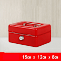 Miniatyrbilde 1 av 8: Metallsafe Sikkerhetsboks RED 15cm x 12cm x 8cm