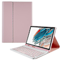 Pikkukuva 1 / 5: Samsung Galaxy Tab A8 10.5 (2022) X205 / X200 Kynäpaikka Jalustallinen Tabletti PU Nahkakotelo + Irrotettava Multicolor Pink