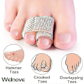 Miniatyrbild 3 av 3: 6-pack med Hammer Toe-rätare för att räta ut hammar-tår, brutna tår, krokiga tår och överlappande tår