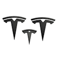 Miniatyrbilde 1 av 5: 3x Matt Svart T-logo Huv Bagasjeromsratt Emblem for Tesla Model Y