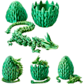 Miniatyrbilde 1 av 5: 3D-printet drageegg, krystalldrager i drageegg, overraskelsesegg, LED-drage, gave til gutter og jenter drage, gave til gutter og jenter Yellow Green