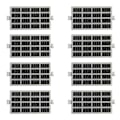Miniatyrbilde 1 av 5: 8 stk. Luftfiltre Kjøleskap Flow Erstatningsdel Tilbehør for W10311524 AIR1